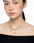 18kt Gold Plated CZ Multiple Butterfly Charm Necklace