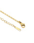 Antique Gold Plated CZ Puff Heart Pendant and Chain