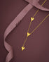 18kt Gold Plated Dangling Heart Lariat Necklace