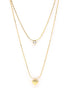 18kt Gold Plated CZ Heart Layered Necklace