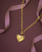 18kt Gold Plated CZ Heart Pendant and Chain