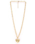18kt Gold Plated CZ Heart Pendant and Chain