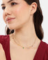 Gold Plated Color Stone Accent Necklace