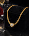 Gold Plated Heart Solitaire Necklace
