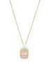 Gold Plated CZ Square Pendant and Chain