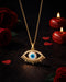 Gold Plated CZ Evil Eye Enamel Pendant and Chain