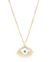 Gold Plated CZ Evil Eye Enamel Pendant and Chain