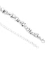 Silver-Plated Heart Charm Statement Choker Necklace