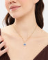 Gold Plated CZ Evil Eye Pendant and Chain