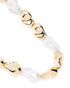 Gold-Plated Pearl Sculpt Statement Long Necklace