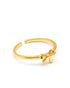 Gold Plated Bow Adjustable Ring