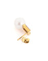 18kt Gold Plated Lavender CZ Pearl Necklace and Drop Earring Set