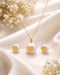 18kt Gold Plated Pearl and Heart Jewellery Set