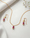 18kt Gold Plated Red CZ Jewellery Set