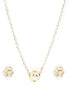 Premium Gold Plated Pearl Necklace and Earring Set