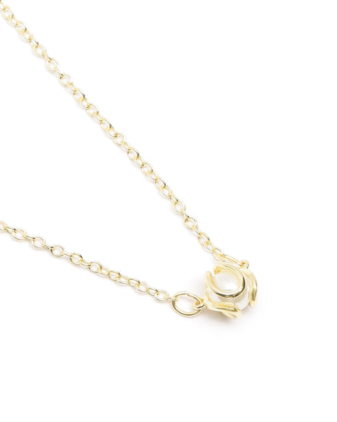 Premium Gold Plated Pearl Necklace and Earring Set