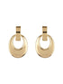 Anti-Tarnish Gold Toned Bold Statement Elliptical Earrings