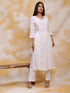 Hand embroidery Chikankari Dress-White