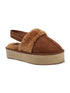 Women's Platform Mule Slipper with Plush Faux Fur