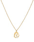 18kt Gold-Plated Enamel Mom & Child Silhouette Pendant Necklace