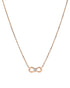 18kt Rose Gold Plated CZ Infinity & Heart Necklace