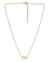 18kt Rose Gold Plated CZ Infinity & Heart Necklace