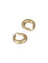 Anti-Tarnish Gold Plated Twisted Round Hoop Earrings