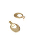 Anti-Tarnish Gold Toned Bold Statement Elliptical Earrings