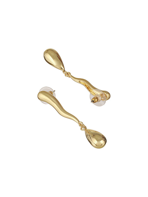 Anti-Tarnish 18k Gold Plated Elegant Water Drop Minimalist Drop Earrings