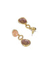 Anti-Tarnish 18k Gold plated & Enamelled Layered Drop Earrings