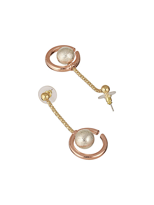 Anti-Tarnish Gold & Rose Gold Plated Chain Dangling Minimalist Earrings