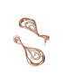 Anti-Tarnish Rose Gold Plated Pear Shaped Concentric Drop Earrings