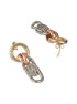 Anti-Tarnish 3 Toned Chain Dangle Handcrafted Earrings