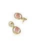 Anti-Tarnish Gold Plated Turquoise Enamelled Quirky Drop Earrings
