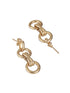 Anti-Tarnish 18k Gold Plated Criss Cross Dangling Link Earrings