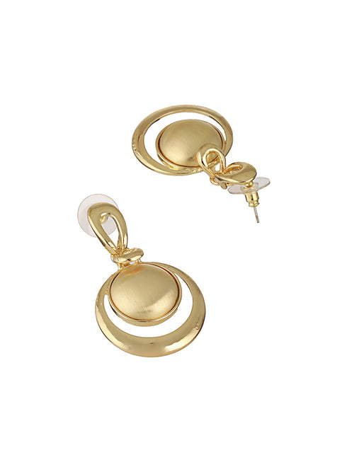 Anti-Tarnish Gold Plated Concentric balls Minimal Drop earrings