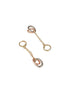 Anti-Tarnish Rose Gold Plated Concentric Chain Drop earrings