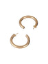 Anti-Tarnish 18k Gold Plated Half Hoop Pipe Minimal Earrings