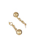 Anti-Tarnish 18k Gold Plated Link Spherical ball Dangler Earrings