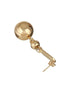 Anti-Tarnish Gold Toned Ball loop Hoop Dangler earrings