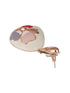 Anti-Tarnish 18k Gold Plated Off White Enamelled Floral Statement Dangler Earrings