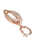 Anti-Tarnish Rose Gold Concentric Circular Drop Dangling Earrings