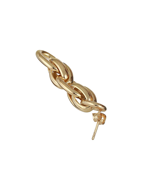 Anti-Tarnish Gold Plated Link Luxe Drop Earrings
