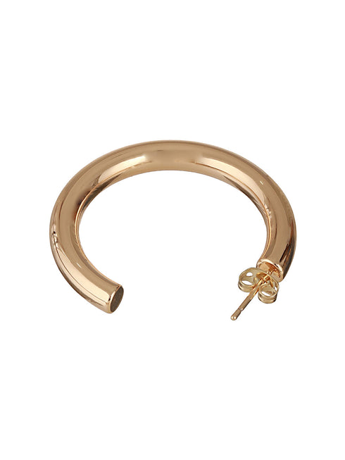 Anti-Tarnish 18k Gold Plated Half Hoop Pipe Minimal Earrings