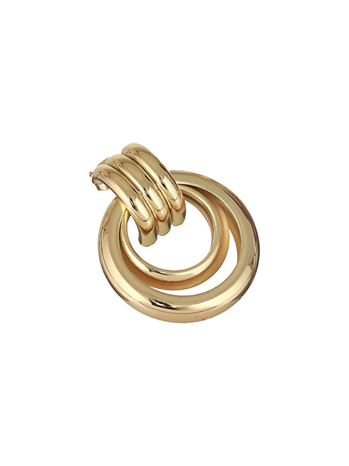 Anti-Tarnish 18k Gold Plated Concentric Hoop Earrings