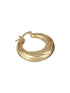 Anti-Tarnish Gold Plated Twisted Round Hoop Earrings