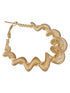 Anti-Tarnish Gold Plated Spiral Twisted Statement Hoops Earrings
