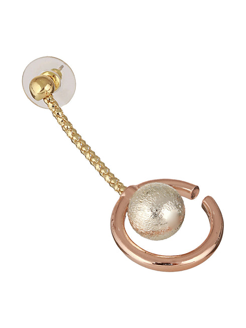 Anti-Tarnish Gold & Rose Gold Plated Chain Dangling Minimalist Earrings