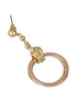 Anti-Tarnish 18k Tri Colored Gold Polish Knotted Drop Earrings