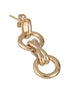 Anti-Tarnish 18k Gold Plated Criss Cross Dangling Link Earrings